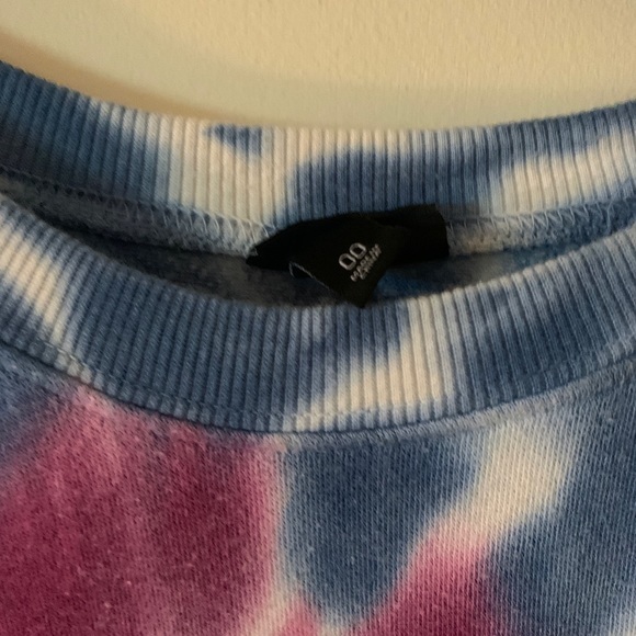 Torrid Plus Size 00 Blue Yellow Purple Tie Dye Sweatshirt - Picture 7 of 7